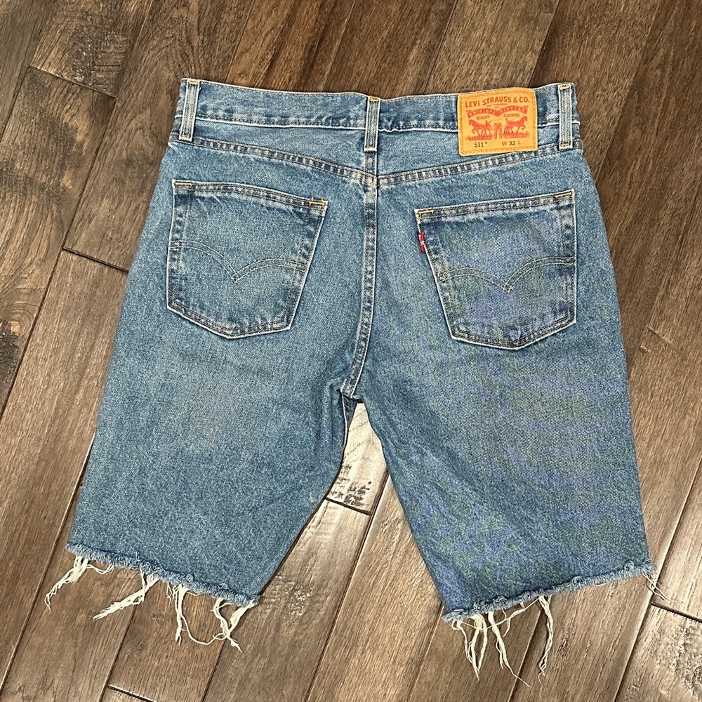 Levi's Classic Blue Cutoff Denim Shorts